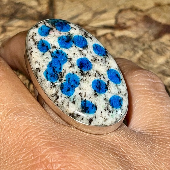 Raindrop K2 Azurite Ring Size 7 1/4 - Picture 5 of 7